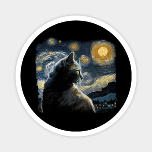 Impressionism Cat Magnet